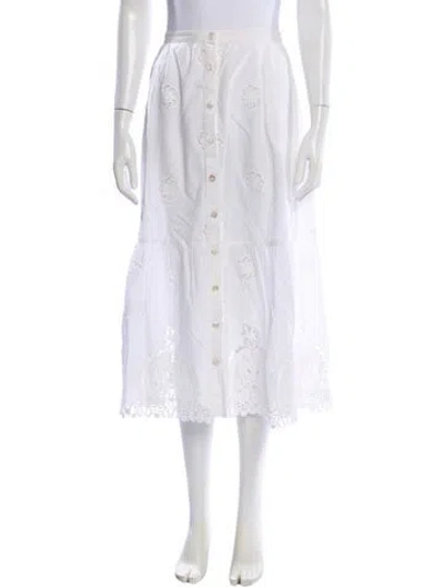 Pre-owned Miguelina Midi Length Skirt In Neutral