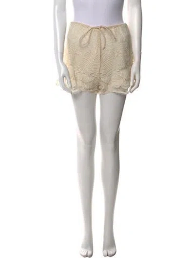 Pre-owned Miguelina Mini Shorts In Neutral