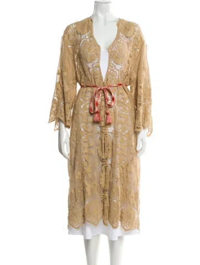 Pre-owned Miguelina V-neck Sweater In Neutral