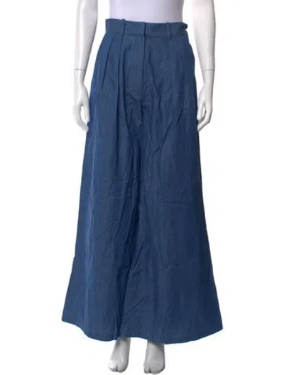 Pre-owned Miguelina Wide Leg Pants W/ Tags In Blue