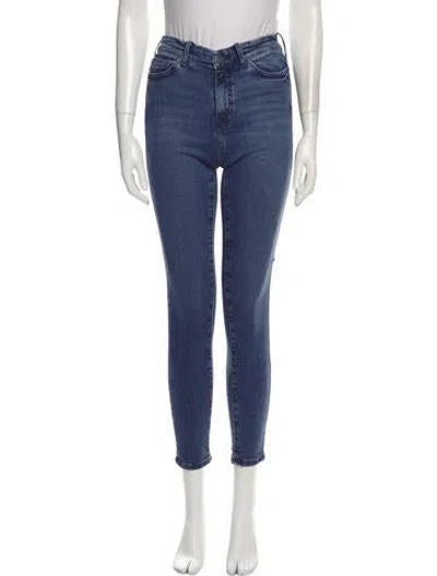 Pre-owned M.i.h. Jeans Mid-rise Skinny Leg Jeans In Blue