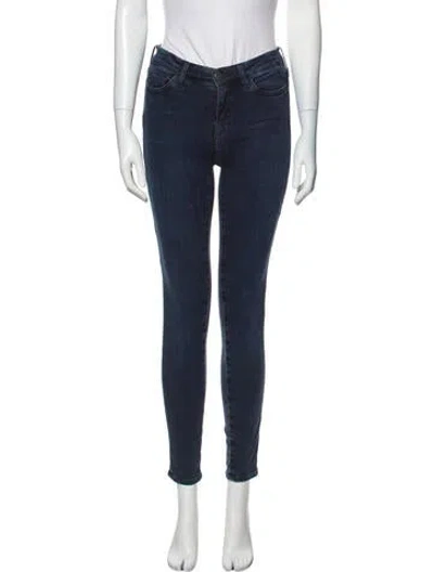 Pre-owned M.i.h. Jeans Mid-rise Skinny Leg Jeans In Blue