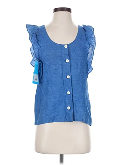 M.i.h. Jeans Short Sleeve Blouse In Blue