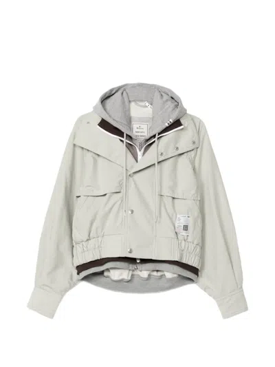 Miharayasuhiro Triple Layered Bomber Jacket In Gray