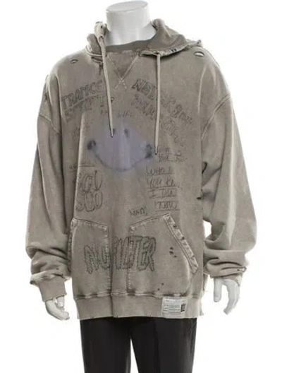 Pre-owned Miharayasuhiro 2024 Graphic Print Hoodie In Grey