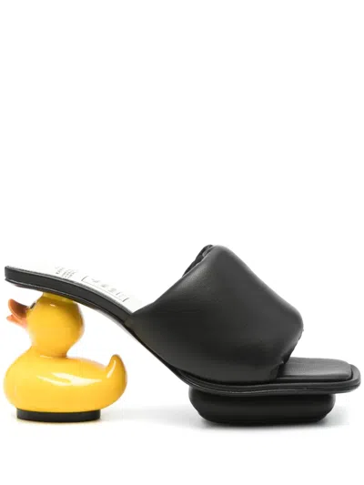 Miharayasuhiro 90mm Duck Heel Mules In Black