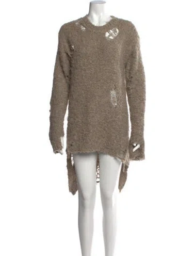 Pre-owned Miharayasuhiro Alpaca Crew Neck Sweatshirt In Neutral