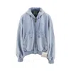 Miharayasuhiro 'amateur Sewn Like' Full-zip Hoodie In Blue