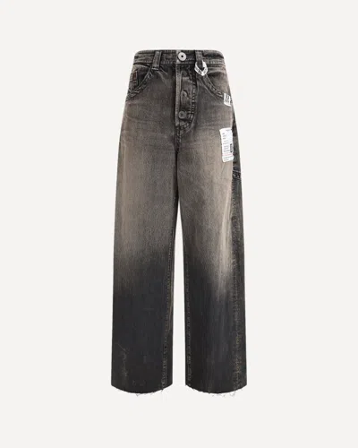 Miharayasuhiro "amateur Sewn Like" Wide Denim Jeans In Black