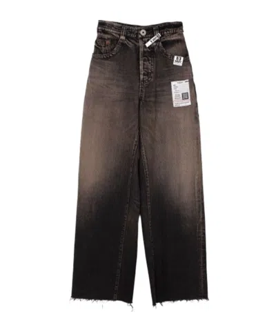 Miharayasuhiro Amateur Sewn Like Wide Denim Pants In Black