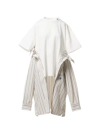 Miharayasuhiro Asymmetric Layered T-shirt In White