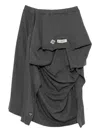 Miharayasuhiro Draped Asymmetrical Skirt In Gray