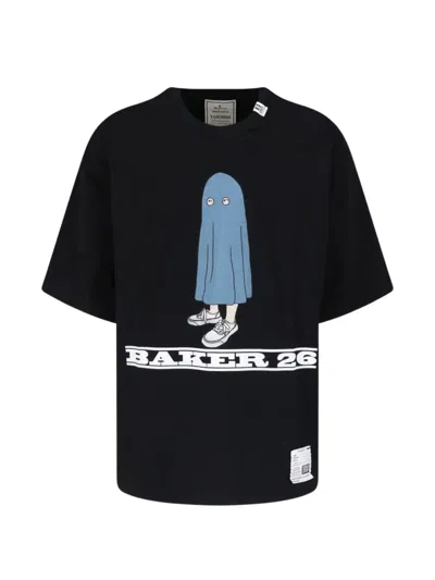 Miharayasuhiro Baker 26 Printed Short-sleeve T-shirt In Black