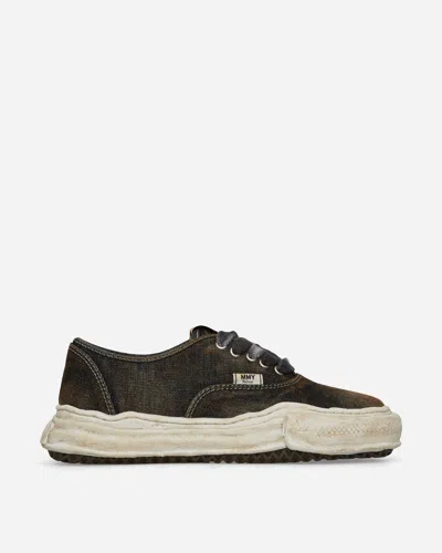 Miharayasuhiro Baker Og Sole Washed Denim Low Sneakers In Black