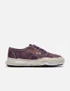 Miharayasuhiro Baker Og Sole Washed Denim Low-top Sneaker In Purple