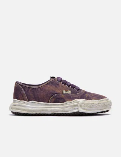 Miharayasuhiro Baker Og Sole Washed Denim Low-top Sneaker In Purple