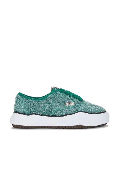 Miharayasuhiro Baker Original Sole Long Hair Suede Low-top Sneaker In Green