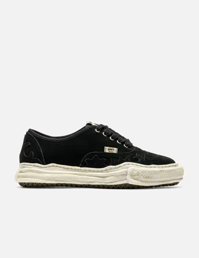 Miharayasuhiro Baker Original Sole Western Detail Suede Low-top Sneaker In Black