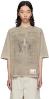 MIHARAYASUHIRO BEIGE DOG T-SHIRT