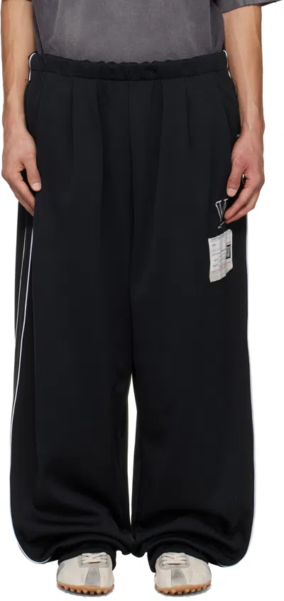 Miharayasuhiro Black Amateur Sewn Like Track Pants