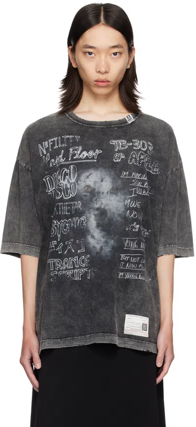 Miharayasuhiro Black Bleached T-shirt