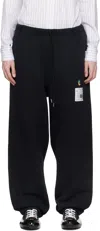 Miharayasuhiro Black Distressed Sweatpants In Black