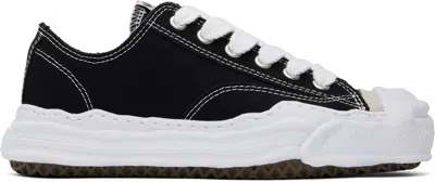 Miharayasuhiro Black Hank Og Sole Canvas Low-top Sneakers