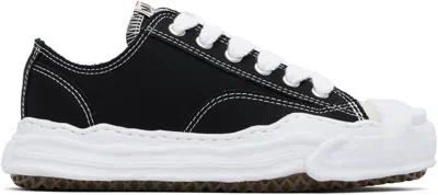 Miharayasuhiro Maison Mihara Yasuhiro Peterson Distressed Cotton Sneakers With Worn-effect Sole In Gray