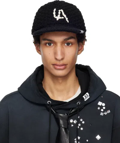 Miharayasuhiro Black 'la' Knit Cap