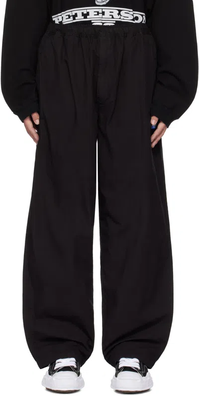 Miharayasuhiro Black Light Oxford Easy Trousers