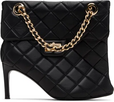 Miharayasuhiro Black Quilted Bag Detail Pin Heel Short Boots