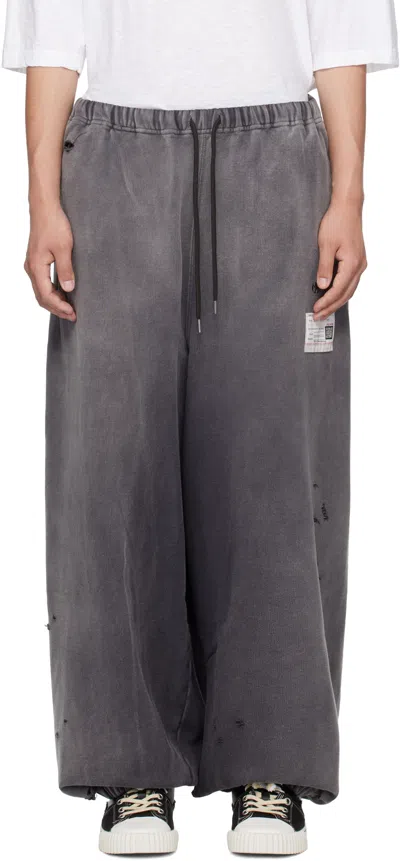 Miharayasuhiro Black Sun Faded Sweatpants