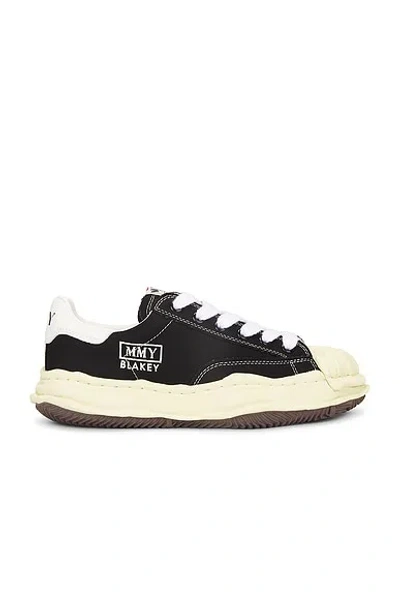 Miharayasuhiro Blakey Vintage Color Dyed Original Sole Canvas Low Top Sneaker In Black