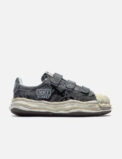 Miharayasuhiro Blakey Og Sole Python Printed Leather Low-top Sneakers In Gray