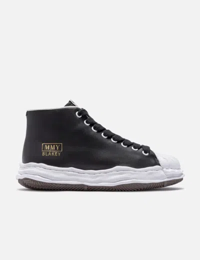 Miharayasuhiro Blakey Og Sole Seam Less Leather High-top Sneaker In Black
