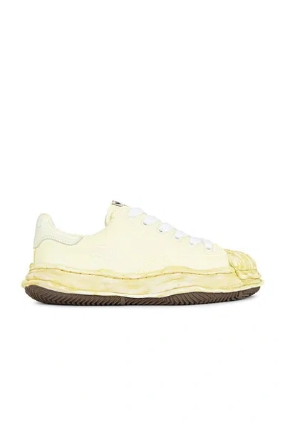 Miharayasuhiro Blakey Original Sole Canvas Garment Dye Low Top Sneakers In White