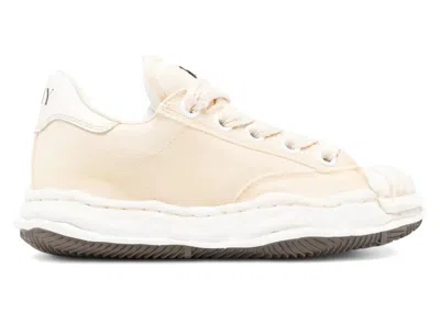 Pre-owned Miharayasuhiro Blakey Puffer Og Sole Canvas Low Garment Dyed Sneakers In White