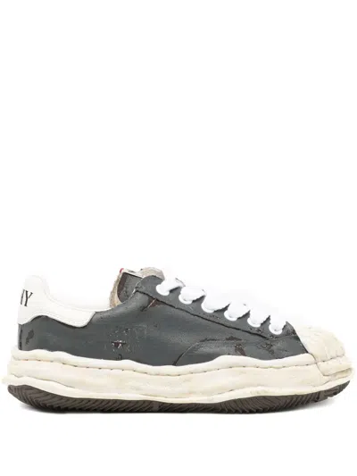 Miharayasuhiro Blakey Torn-film Low-top Sneakers In Gray