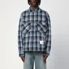 Miharayasuhiro Padded Shirt With Check Pattern And Chest Pockets In Blue