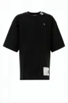 Miharayasuhiro Boxy Black Short-sleeve T-shirt With Contrasting Graphics In Black