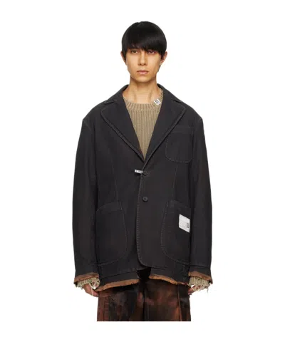 Miharayasuhiro Button-down Suit Jacket In Black