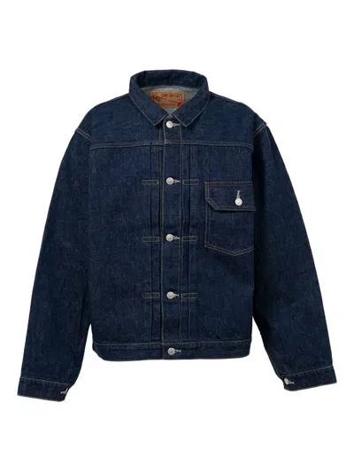 Miharayasuhiro Button Pocket Denim Jacket In Blue