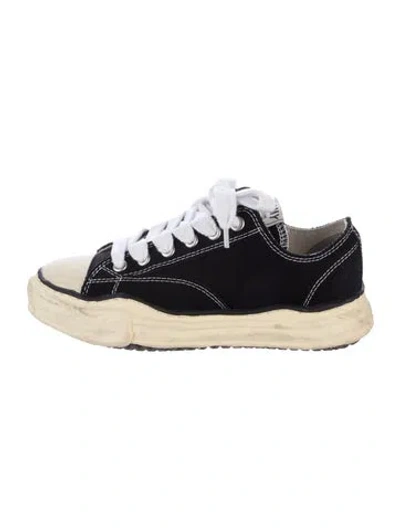 Pre-owned Miharayasuhiro Canvas Printed Sneakers In Blue