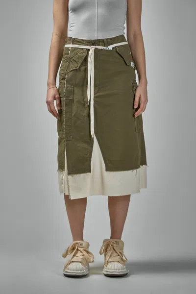 Miharayasuhiro Cargo Shorts Pasted Skirt In Green