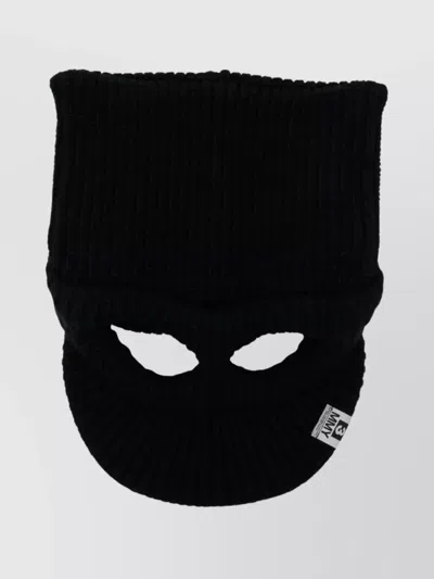 MIHARAYASUHIRO CAT EARS KNIT CAP WITH EYE OPENINGS