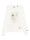 Miharayasuhiro Cat-face Print Sweatshirt In White