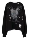 Miharayasuhiro Cat-print Embellished Sweatshirt In Black