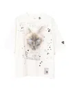Miharayasuhiro Cat-print Embellished T-shirt In White