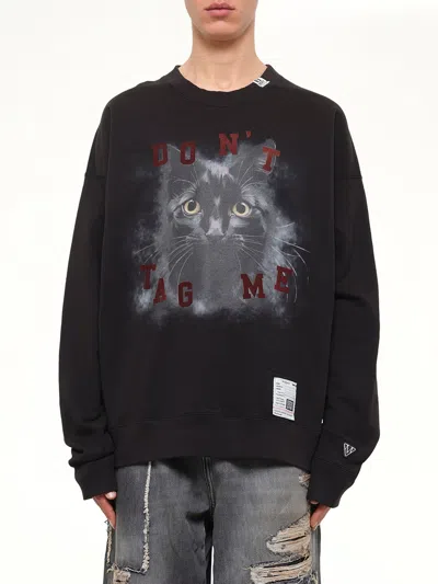 Miharayasuhiro Cat Printed Sweatshirt In Black