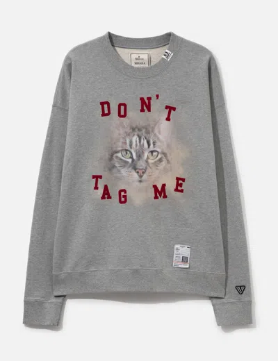 Miharayasuhiro Cat Printed Sweatshirt In Gray